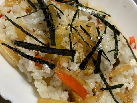 手抜きな・・大根の皮きんぴらdeちらし寿司